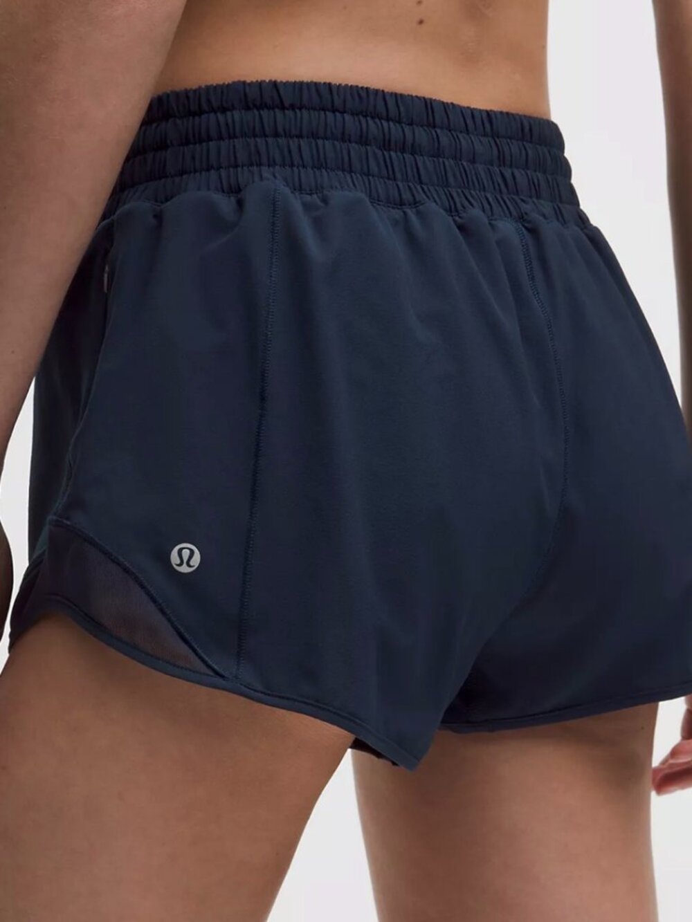 Lululemon Navy Blue Hotty Hot lined running shorts, 4